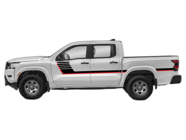 Retro-style Double Hash Stripes Graphics for Nissan Frontier