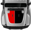 Retro style double hood graphics decals compatible with Jeep Gladiator JT