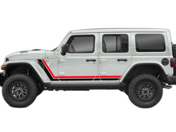 Retro style double stripes graphics decals compatible with Wrangler JL