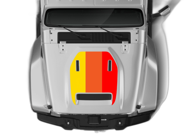 Retro style hood graphics decals compatible with Jeep Gladiator JT Mojave