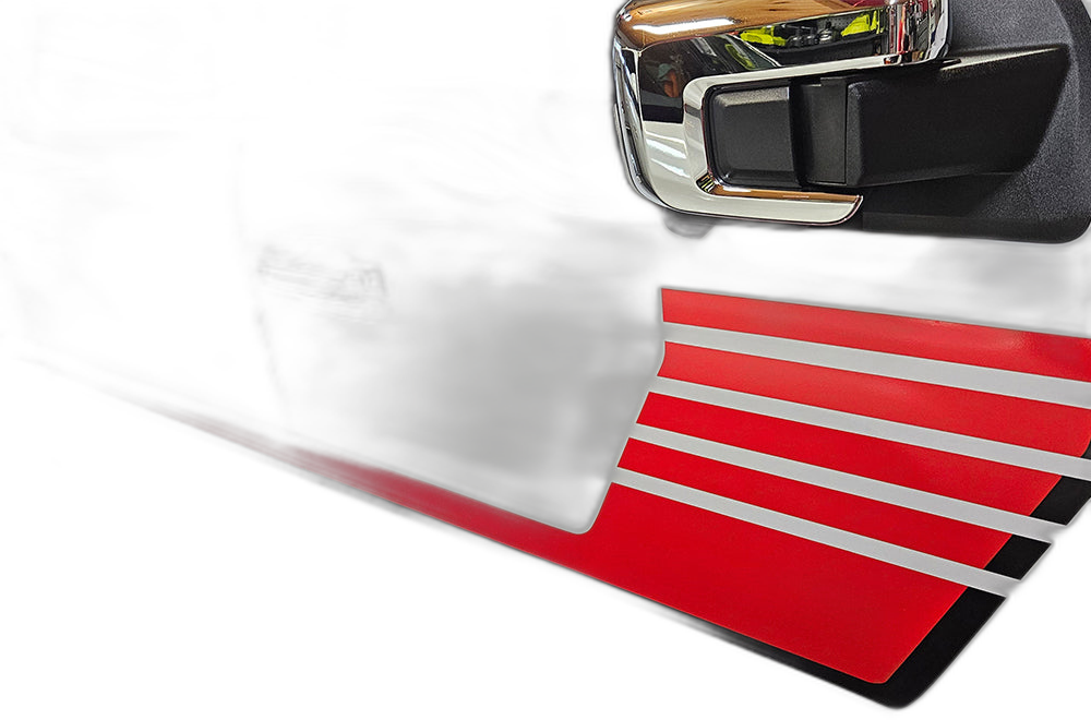 Retro-style double hash stripes decals graphics compatible with Ford F150 Raptor 2017-2020 - Image 4