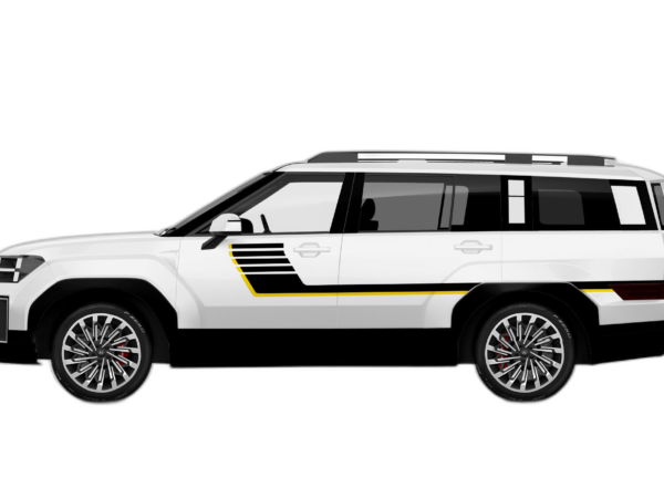 Retro-style Double Center Hash Stripes Graphics for Hyundai Santa Fe