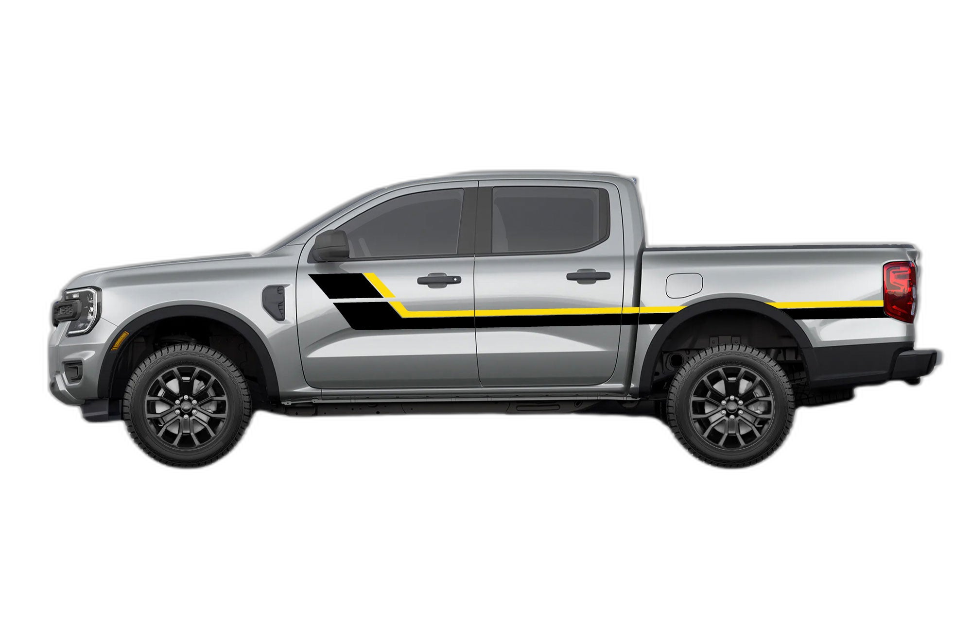 Retro Style Double Center Hash Stripes Decals and Graphics for Ford Ranger - Image 2