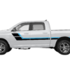 Retro style double center hash stripes graphics decals compatible with Dodge Ram 2009-2018