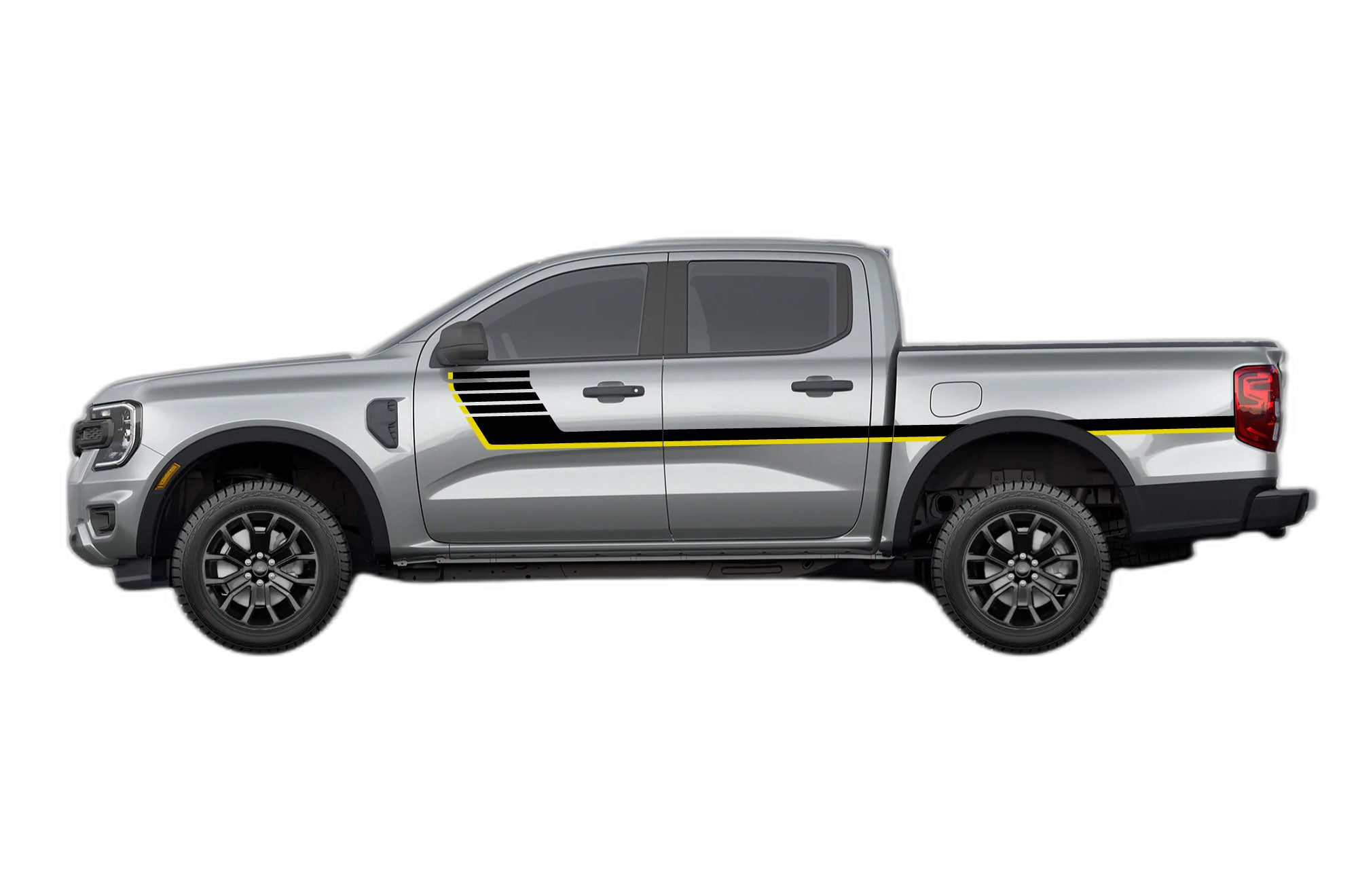 Retro-style double hash stripes decals and graphics compatible with Ford Ranger - Image 3