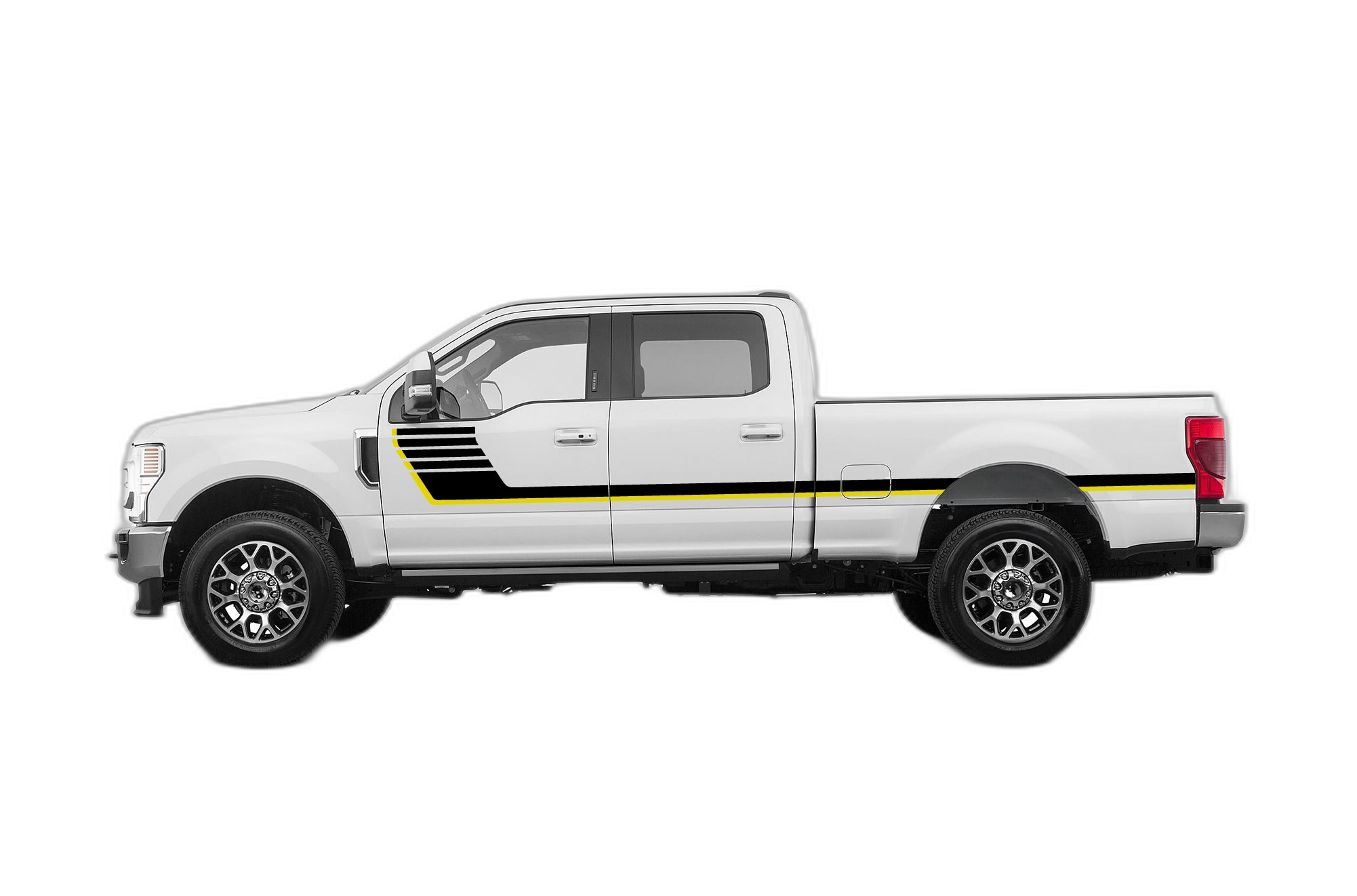 Retro-style Double Hash Stripes Graphics, for Ford F250 2017-2022 - Image 3