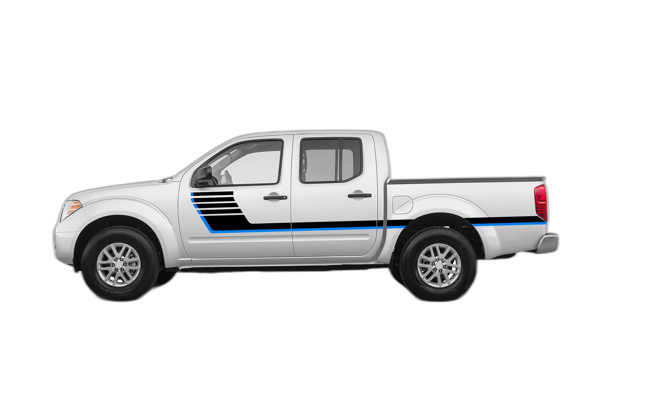 Retro-style Double Hash Stripes Graphics for Nissan Frontier 2005-2021 - Image 2