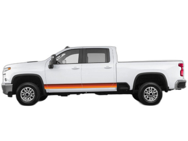 Retro Themes Side Center Decals Graphics for Chevrolet Silverado 2500HD