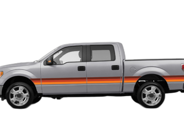 Retro themes side center decals graphics compatible with Ford F150 2009-2014