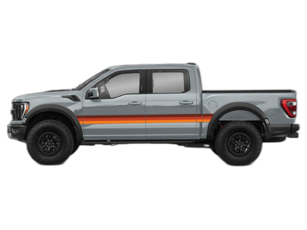 Retro themes side center decals graphics compatible with Ford F150 Raptor