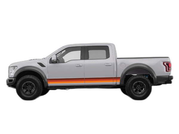 Retro Themes Side Center Decals Graphics for Ford F150 Raptor 2017-2020