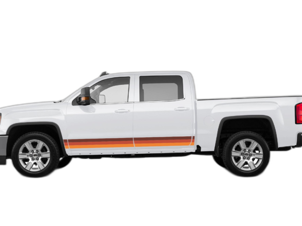 Retro themes side center decals graphics compatible with GMC Sierra 2014-2018
