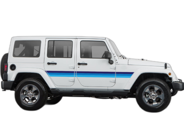 Retro themes side center decals graphics compatible with Jeep Wrangler JK