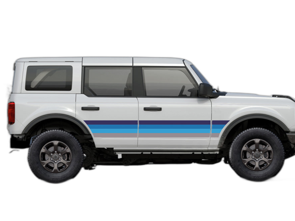 Retro themes side center graphics decals compatible with Ford Bronco