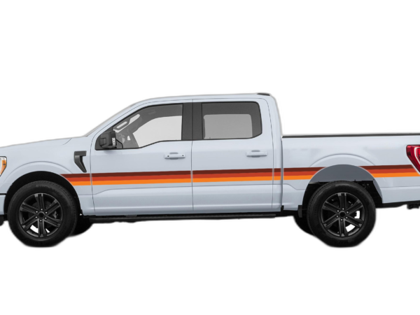 Retro themes side center graphics decals compatible with Ford F150