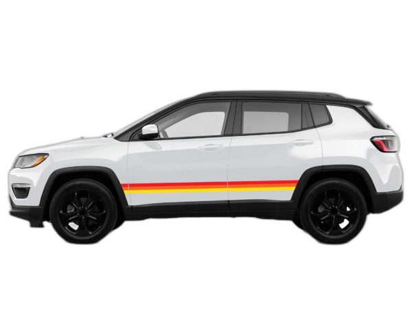 Retro Themes Side Center Graphics for Jeep Compass 2018 - 2025
