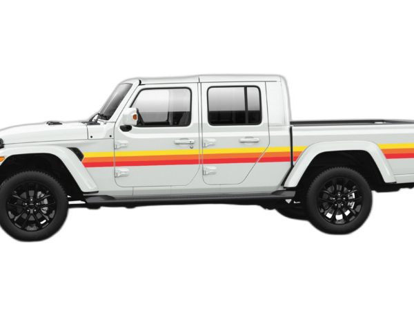 Retro themes side center graphics decals compatible with Jeep Gladiator JT
