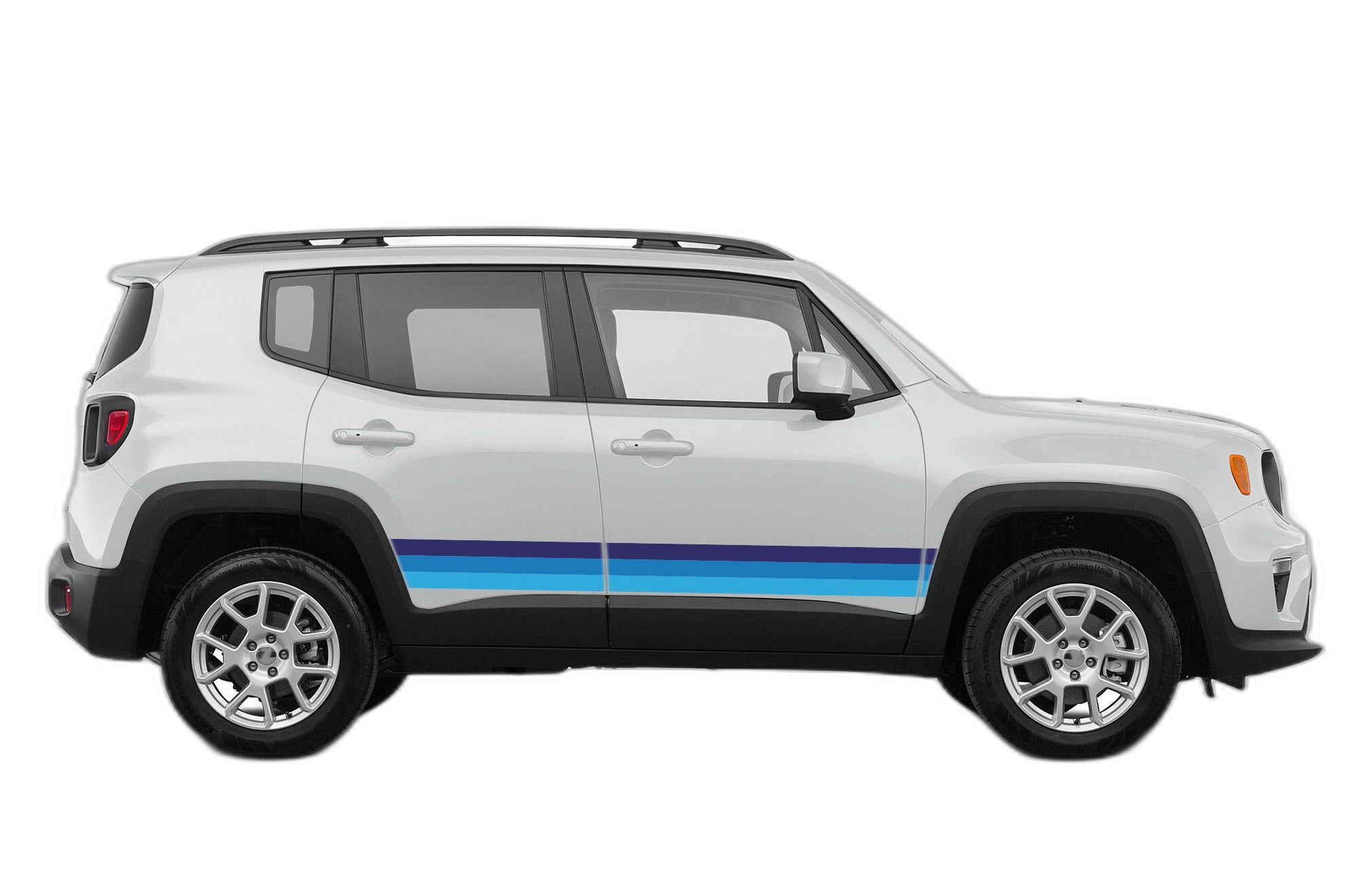 Retro themes side center graphics decals compatible with Jeep Renegade