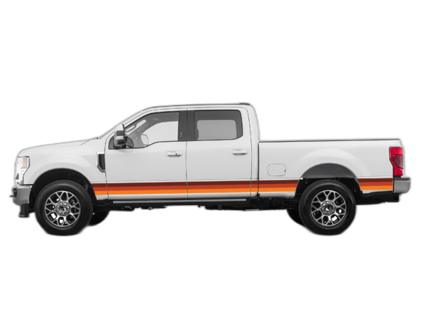 Retro themes side graphics decals compatible with Ford F250 2017-2022