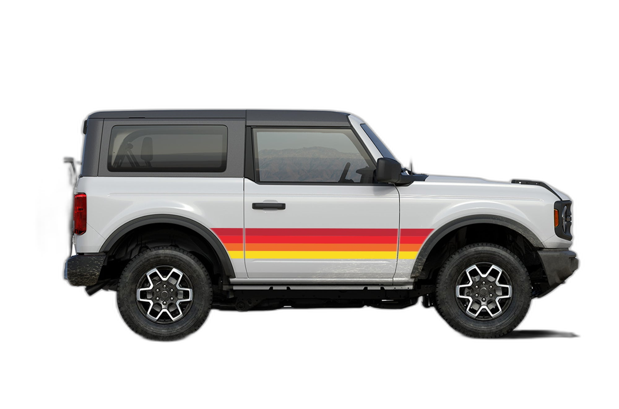 Retro themes side center decals graphics compatible with Ford Bronco 2 doors - Image 2