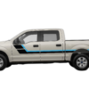 Retro style double center hash stripes decals graphics compatible with Ford F150 2015-2020