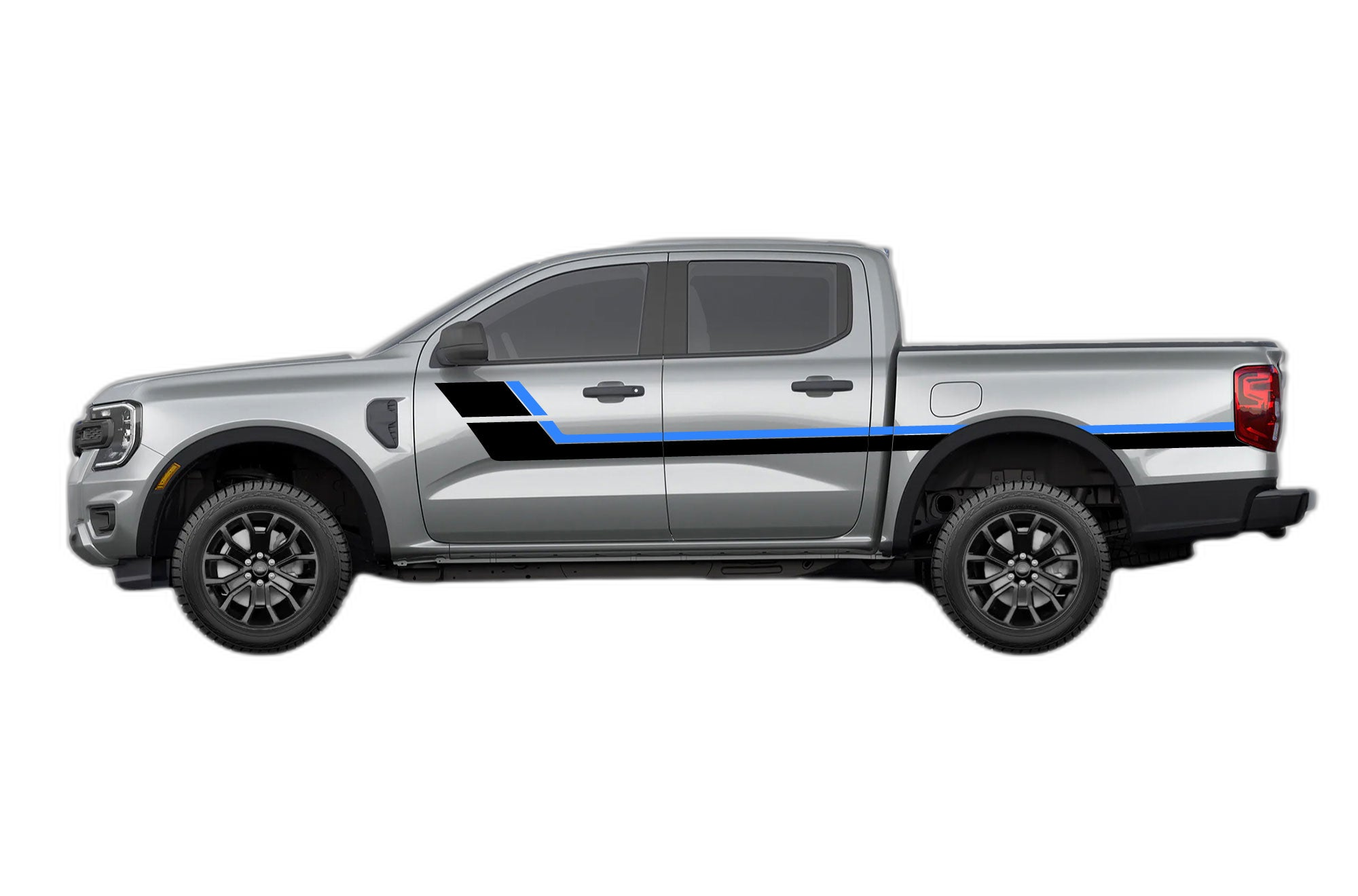 Retro Style Double Center Hash Stripes Decals and Graphics for Ford Ranger - Image 3