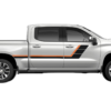 Retro style double center hash stripes graphics decals compatible with Chevrolet Silverado