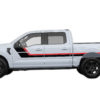 Retro style double center hash stripes graphics decals compatible with Ford F150