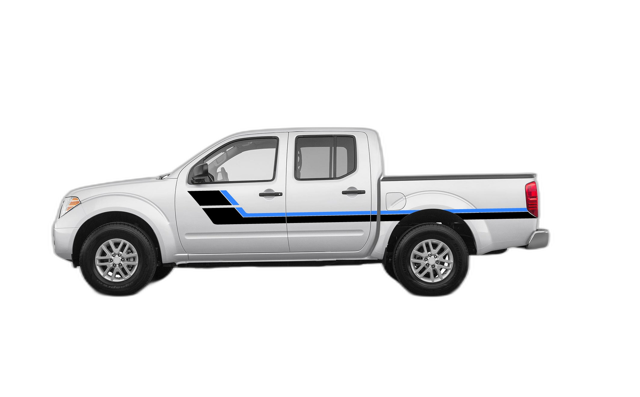 Retro Style Double Center Hash Stripes Graphics for Nissan Frontier 2005-2021 - Image 2