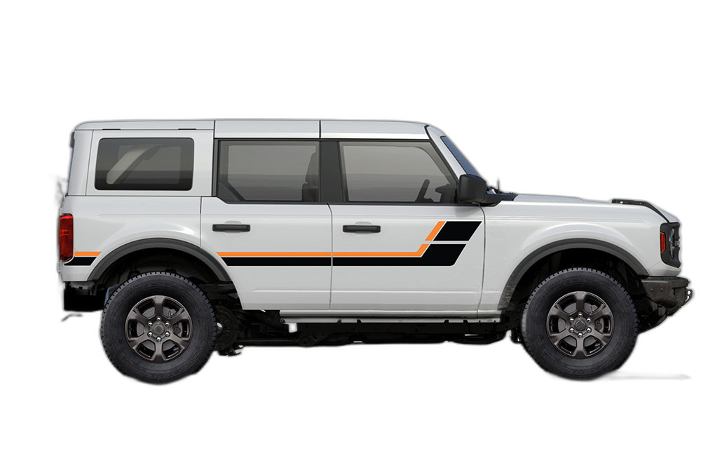 Retro Style Double Hash Stripes Graphics for Ford Bronco - Image 2