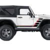 Retro Style Double Hash Stripes Graphics for Jeep Wrangler JK 2 Doors