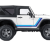 Retro style double stripes graphics decals compatible with Jeep Wrangler JK 2 doors