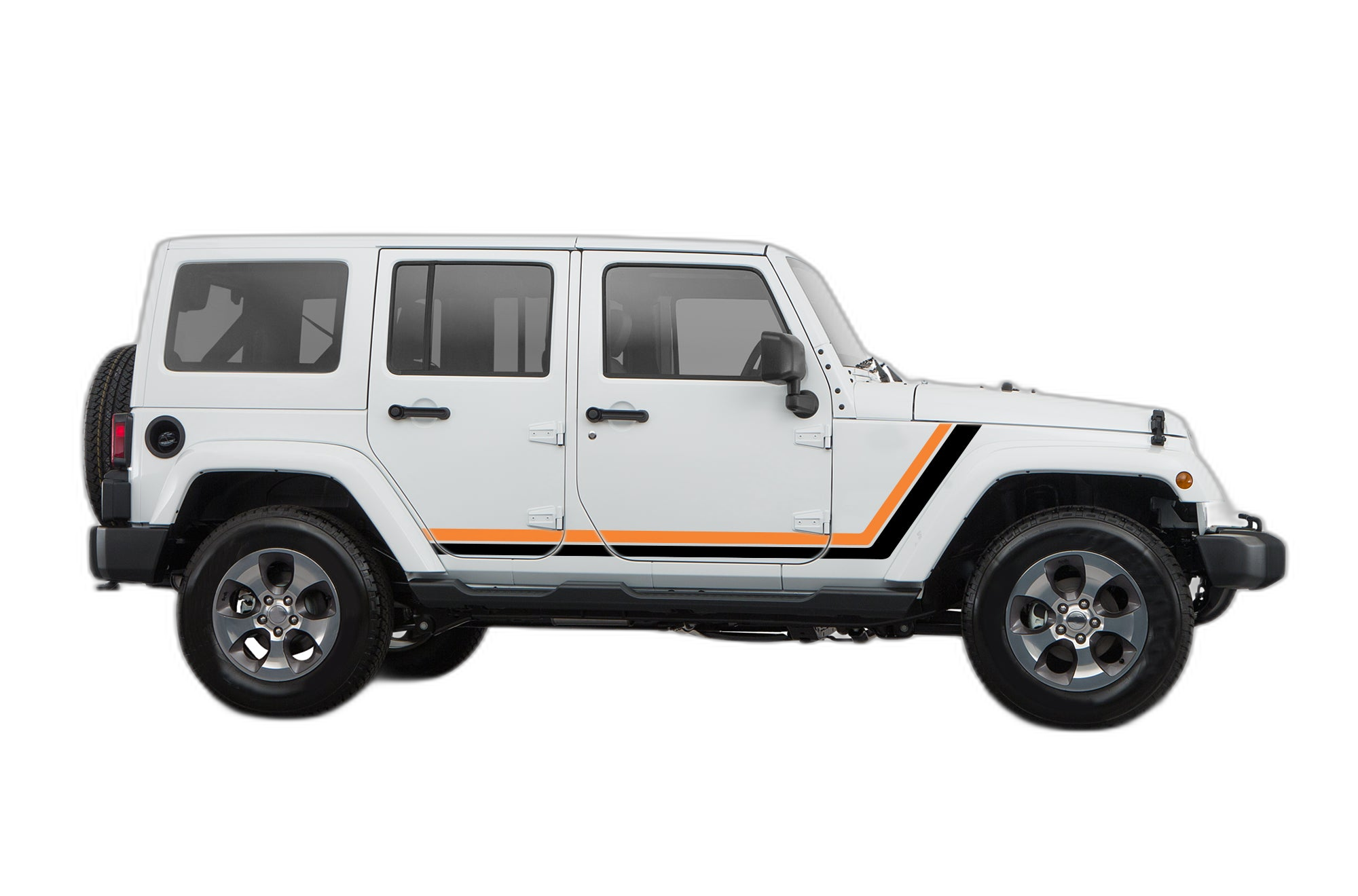 Retro style double stripes graphics decals compatible with Wrangler JK - Image 2