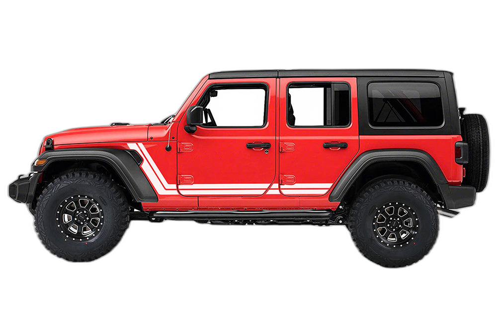 Retro Style Double Stripes Graphics for Wrangler JL - Image 5
