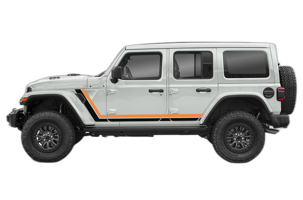 Retro Style Double Stripes Graphics for Wrangler JL - Image 7