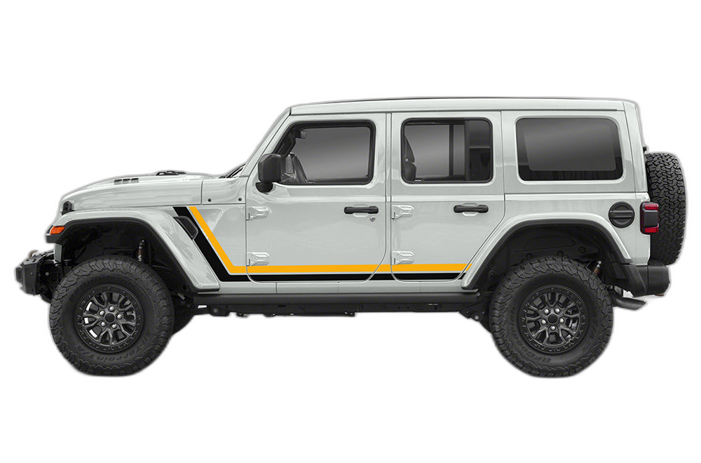Retro Style Double Stripes Graphics for Wrangler JL - Image 9
