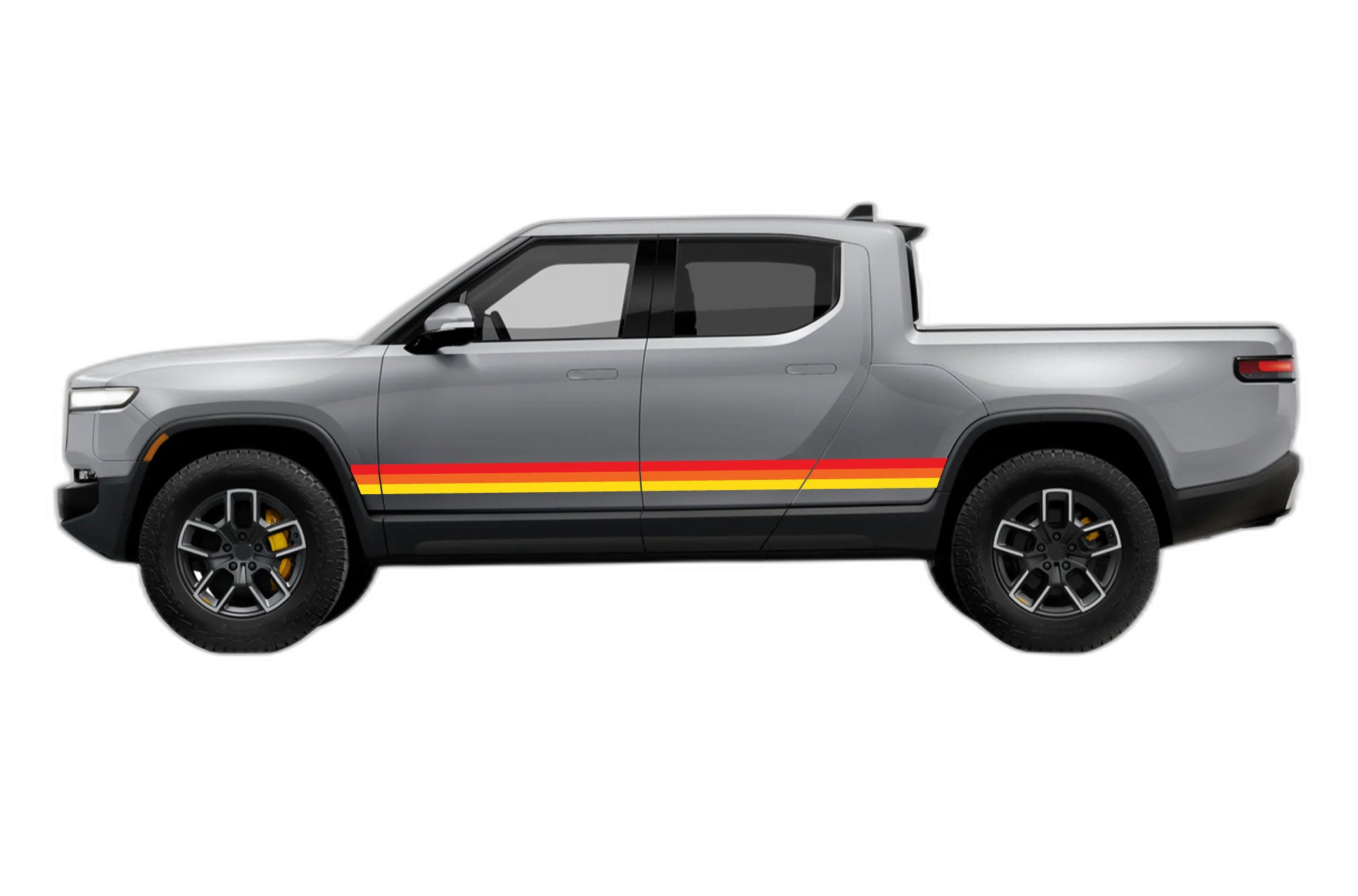 Retro themes side center graphics decals compatible with Rivian R1T - Image 2