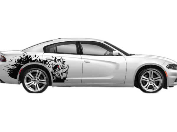 Rhino Hit Side Graphics, Decals for Dodge Charger 2011-2025