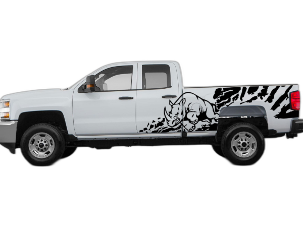 Rhino splash side decals graphics compatible with Chevrolet Silverado 2500HD 2015-2019