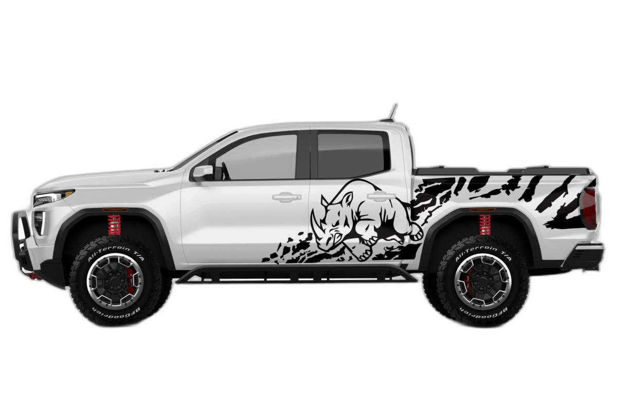 Rhino Splash Side Decals Graphics for GMC Canyon