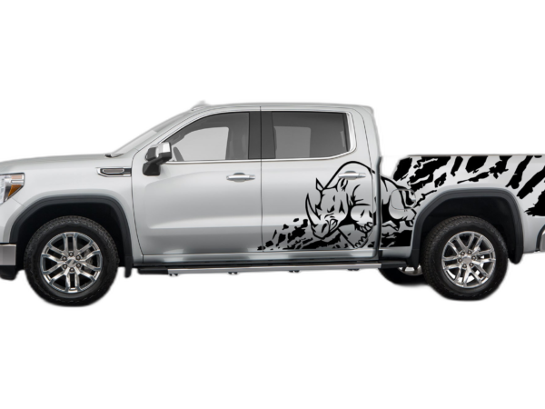 Rhino splash side decals graphics compatible with GMC Sierra