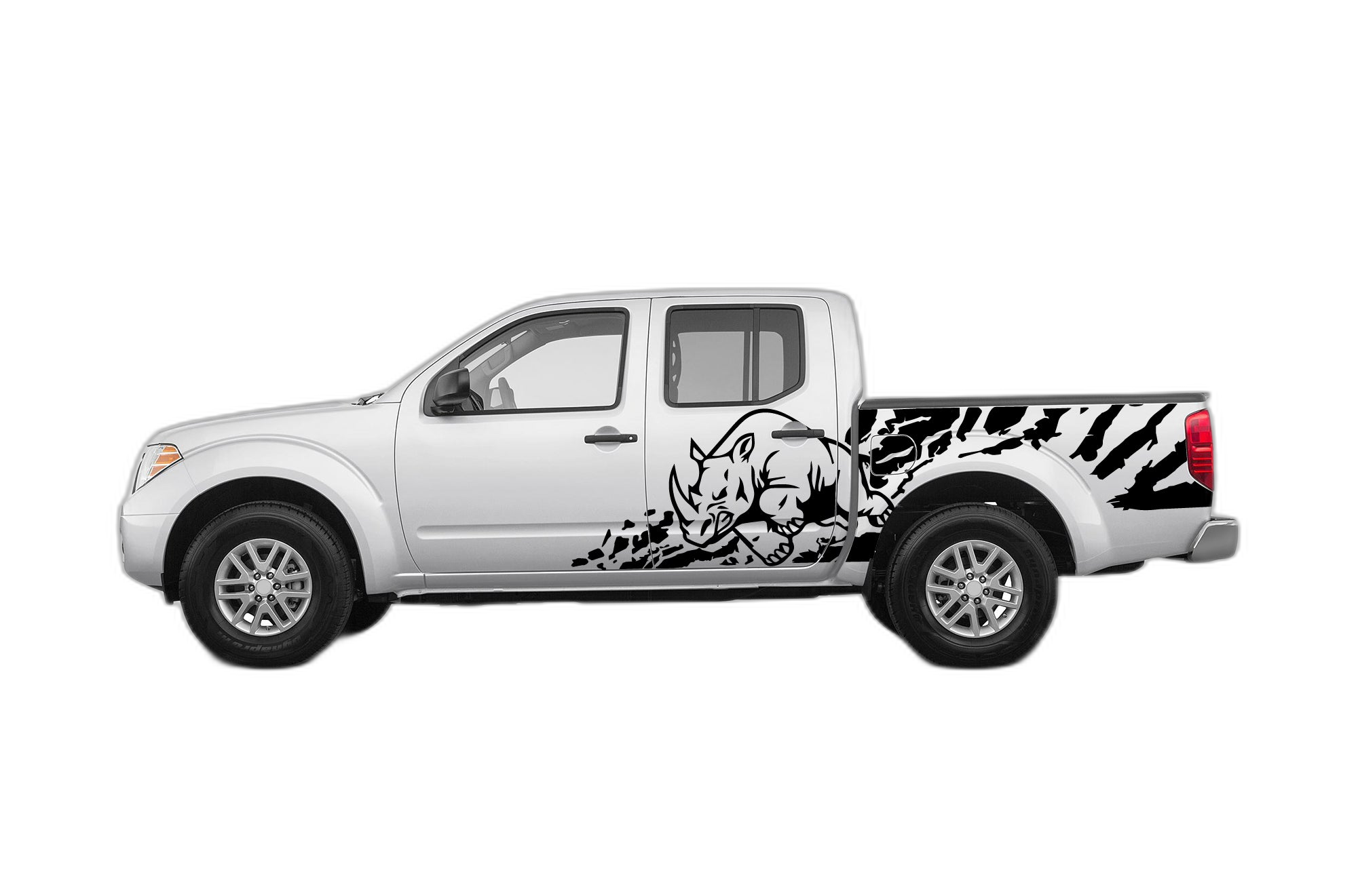 Rhino splash side decals graphics compatible with Nissan Frontier 2005-2021