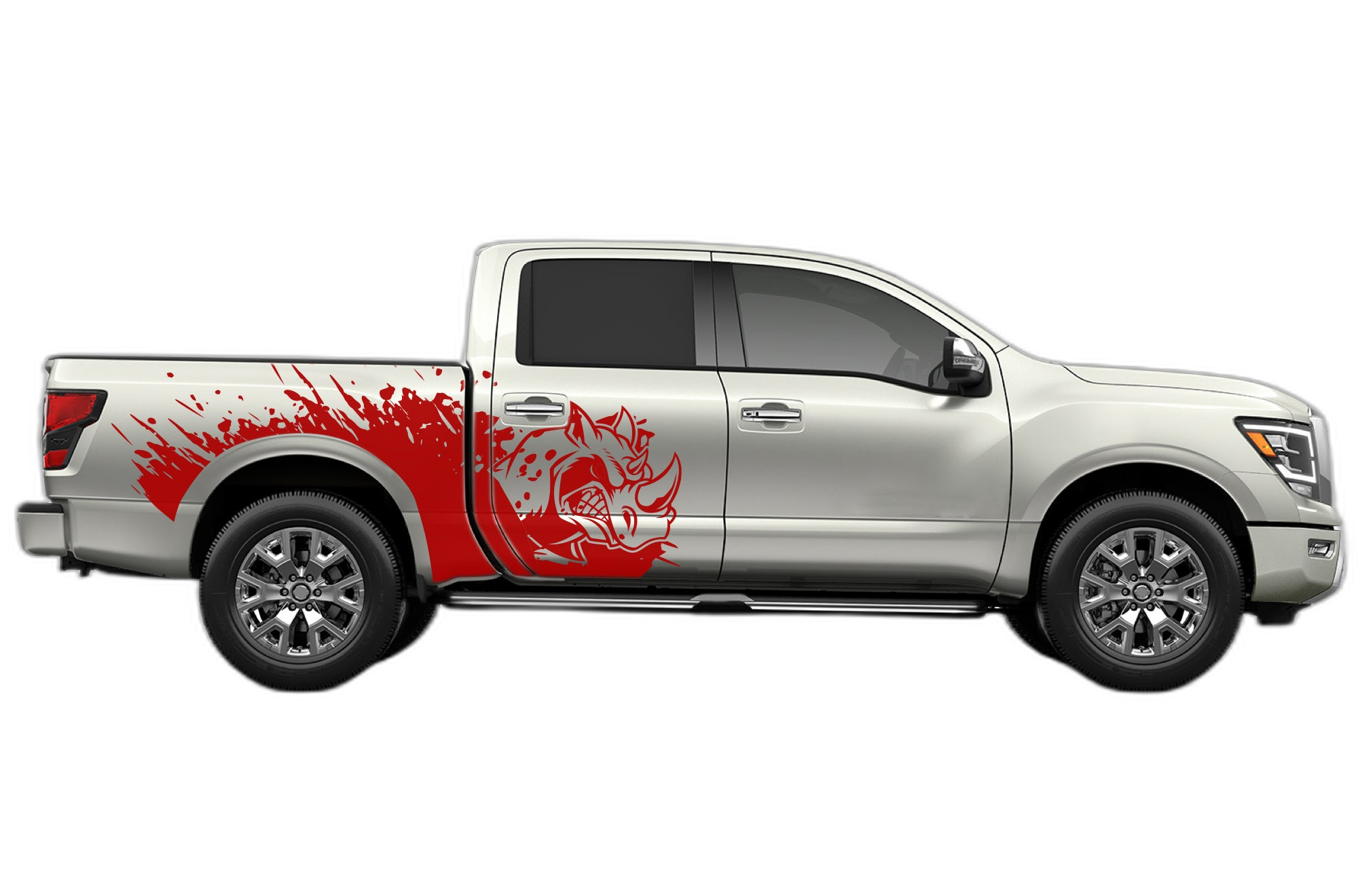 Rhino Splash Side Decals Graphics for Nissan Titan 2017-2025 - Image 2