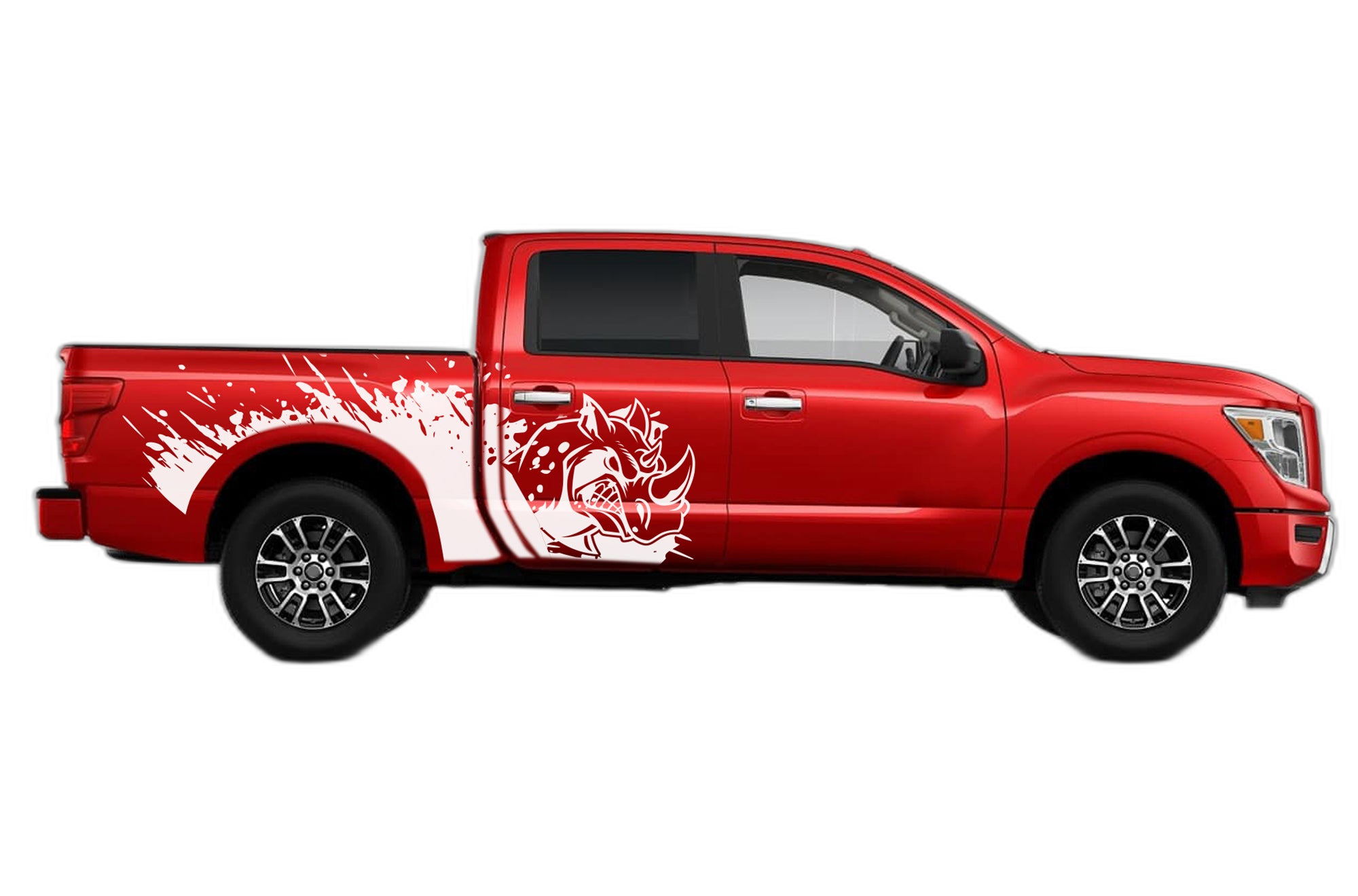 Rhino Splash Side Decals Graphics for Nissan Titan 2017-2025 - Image 3
