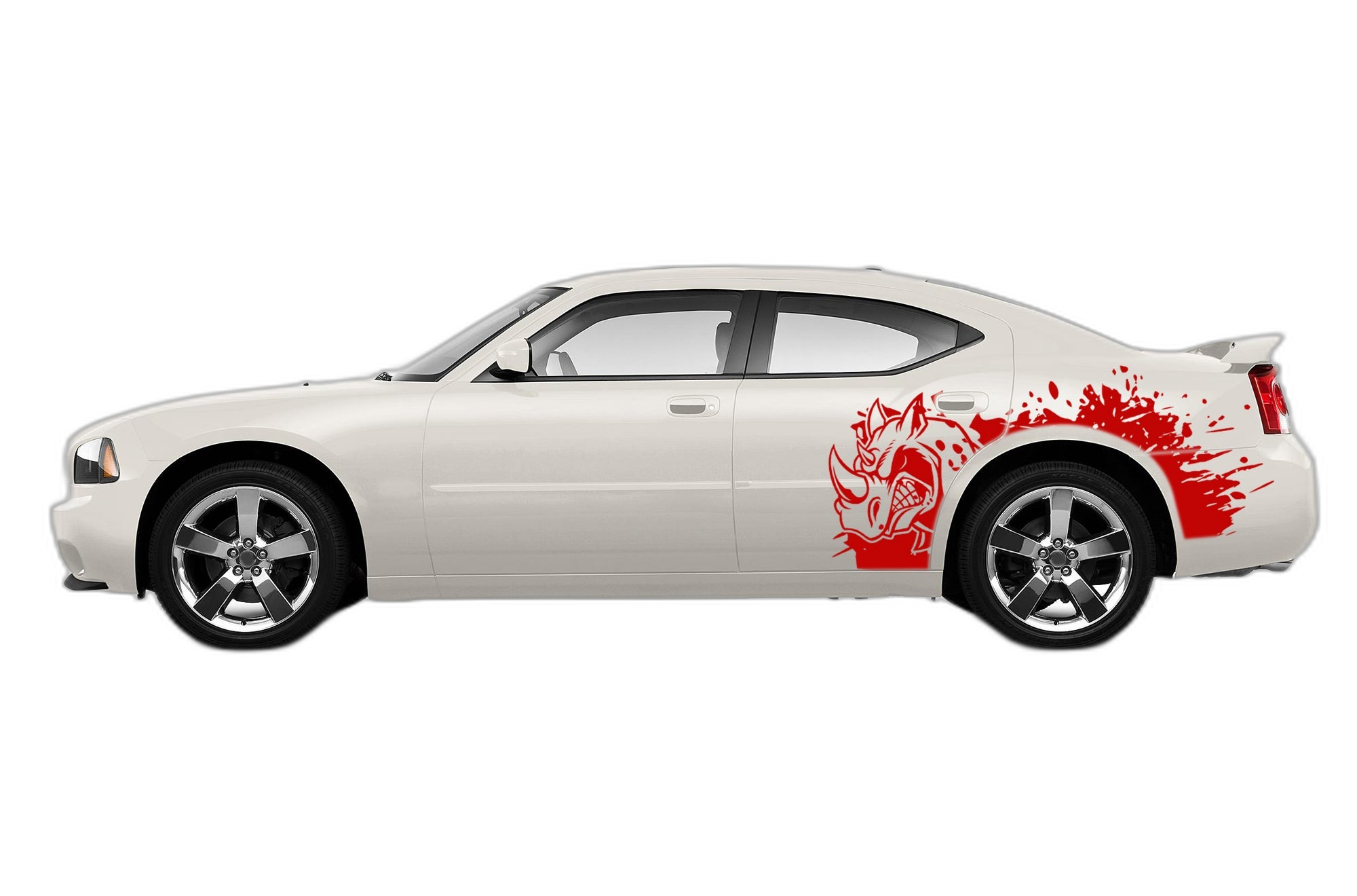 Rhino Hit Side Graphics, Decals for Dodge Charger 2006-2010 - Image 2