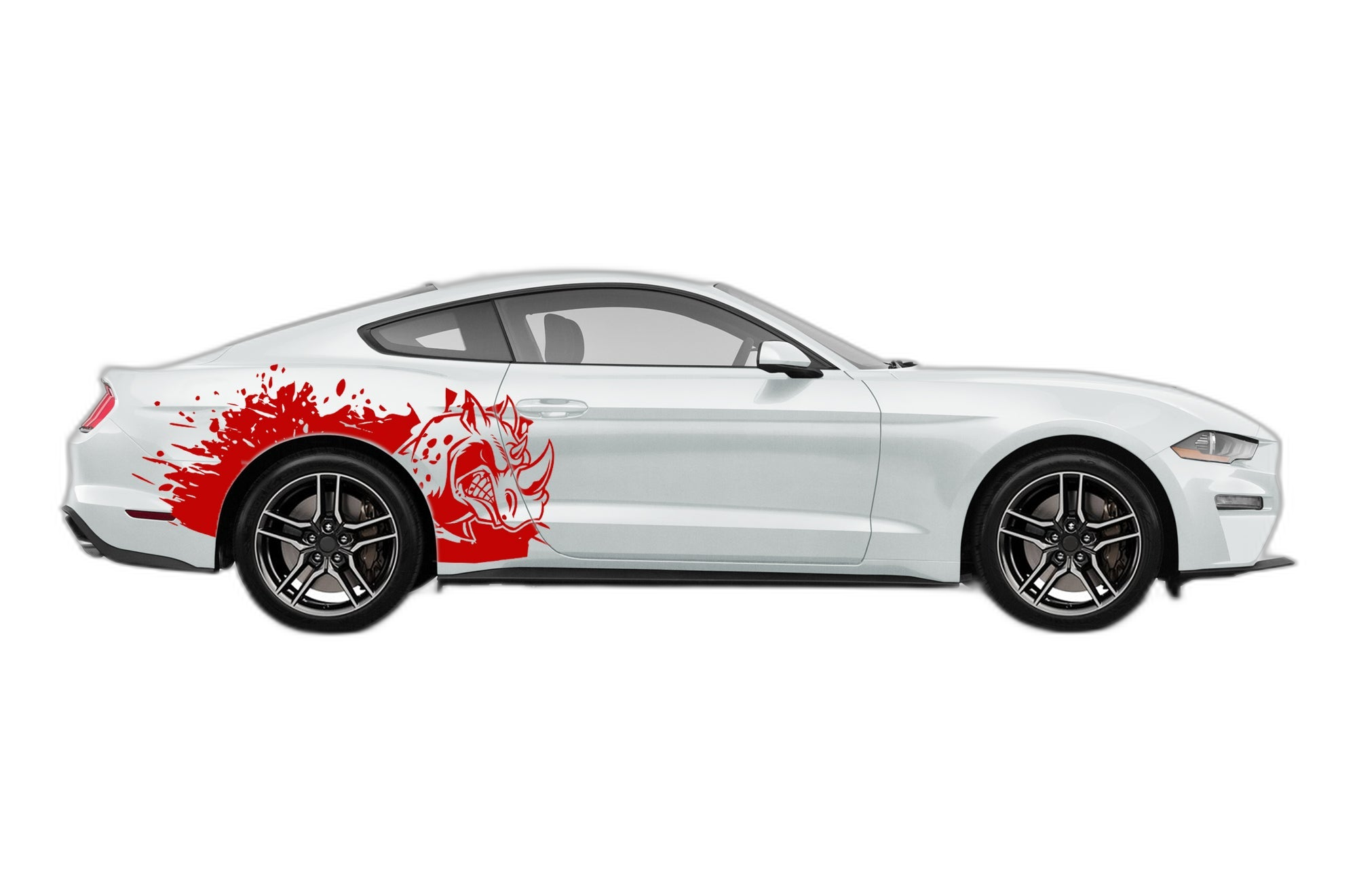 Rhino Hit Side Graphics, Decals for Ford Mustang 2015-2023 - Image 2