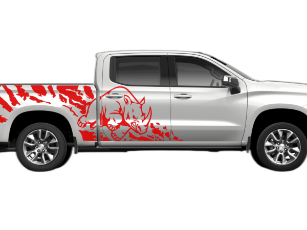Rhino splash side decals graphics compatible with Chevrolet Silverado