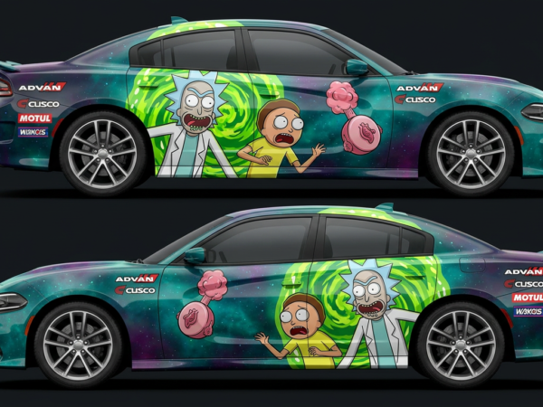 🧪🌌 Rick and Morty Car Wrap - Wubba Lubba Dub Dub