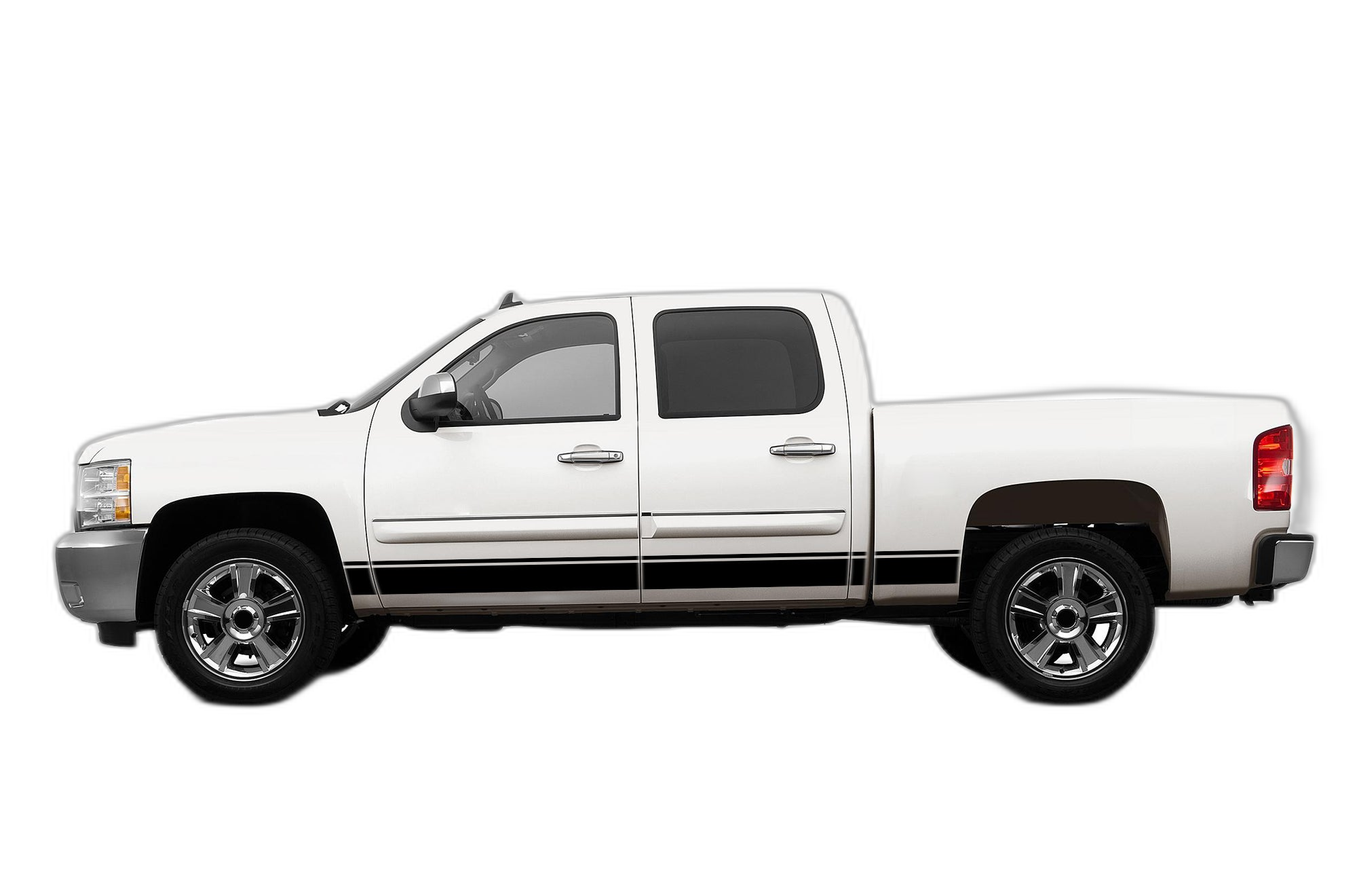 Rocker Belt Side Stripes Decals Graphics for Chevrolet Silverado 2007-2013