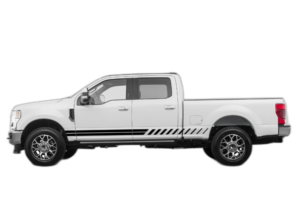 Rocker lower panel stripes decals graphics compatible with Ford F250 2017-2022